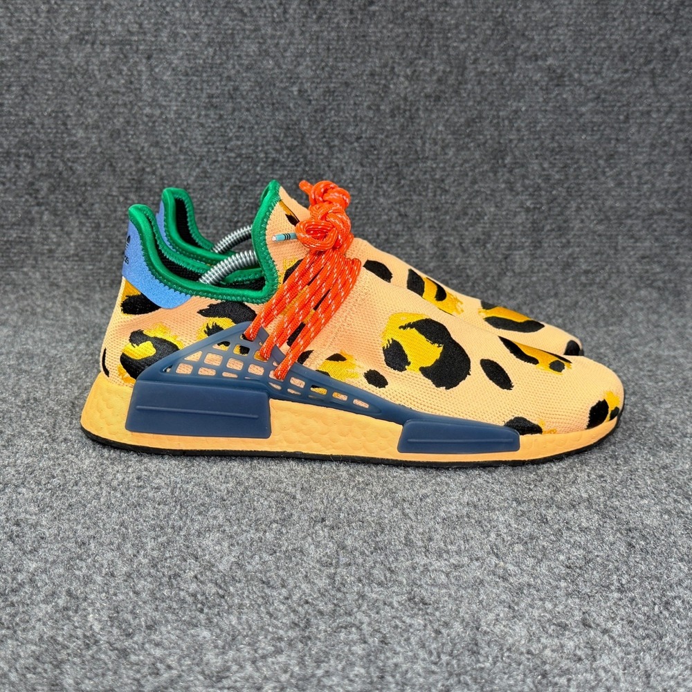 Adidas NMD Hu Pharrell Athletic Shoes Men's 10‎ Animal Print Leopard Pulse Run